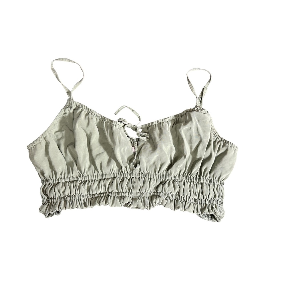 Tank Womens‎ S Green Camisole Strappy Adjustable Rayon Lightweight Elastic Waist
